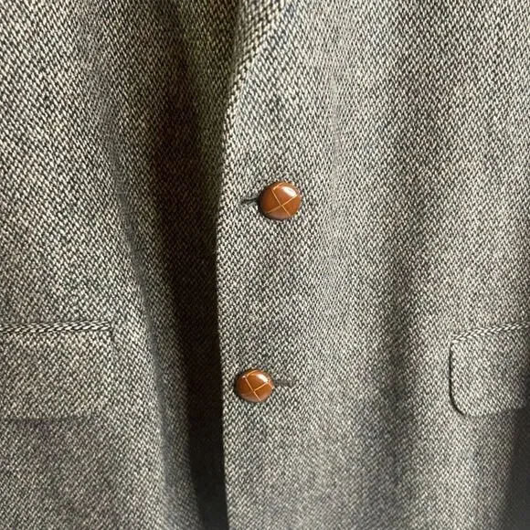 Croft & Barrow Tweed Wool Blend Single Breasted Blazer Jacket Size 44L - Picture 10 of 12